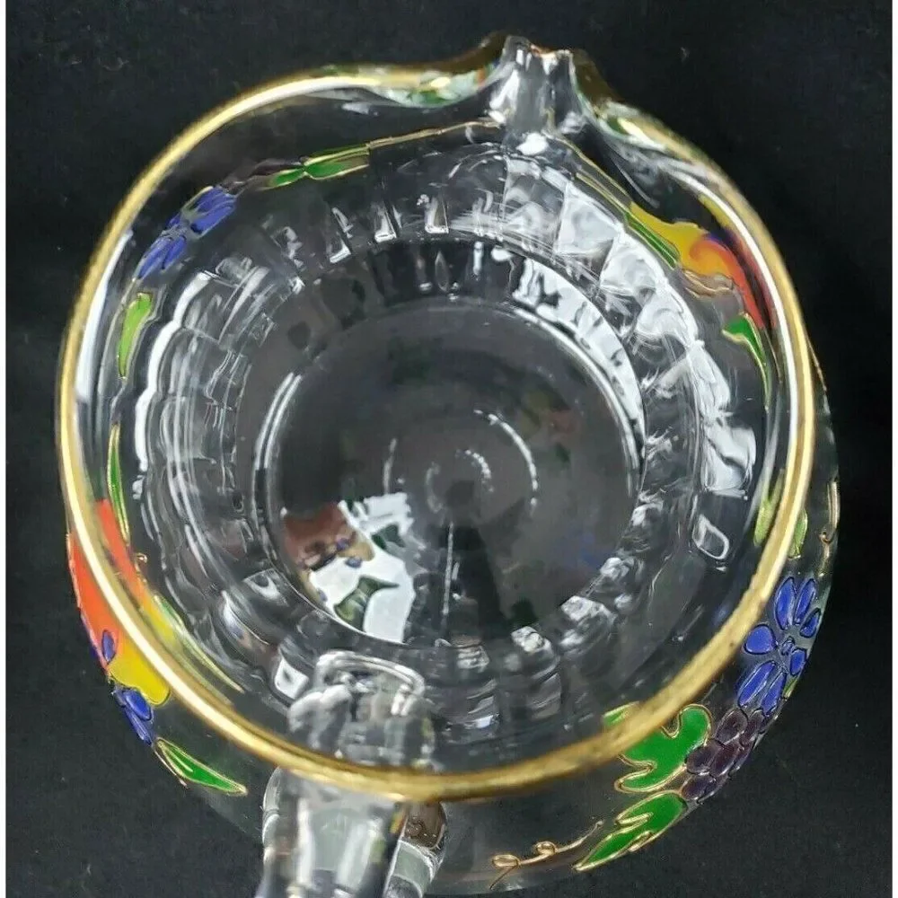 RARE Vintage Romanian Hand Painted Fifth Avenue Crystal Ltd 8